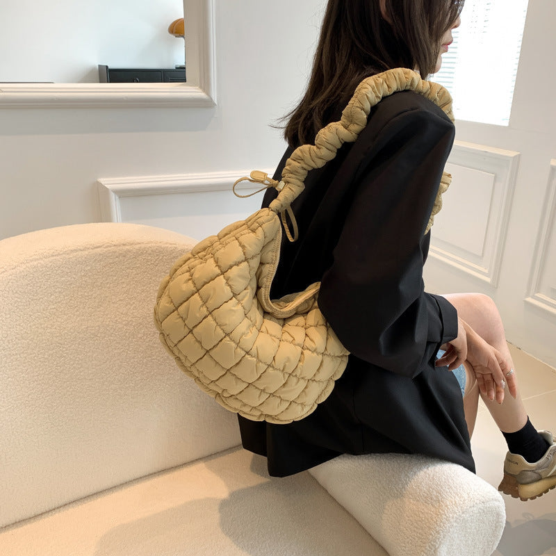 Solid Color Cloud Bag Casual Daily Shoulder Bag