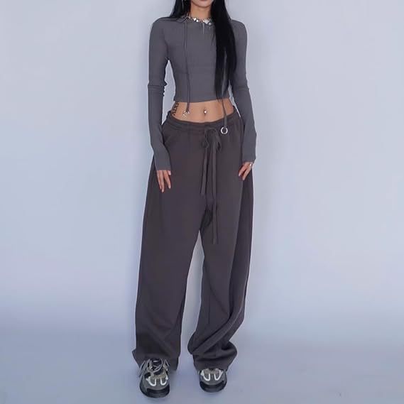 Straight Drawstring Loose Sports Pants