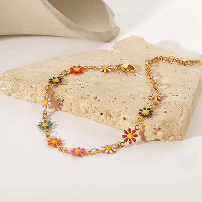 White/Colourful Daisy Chain Necklace