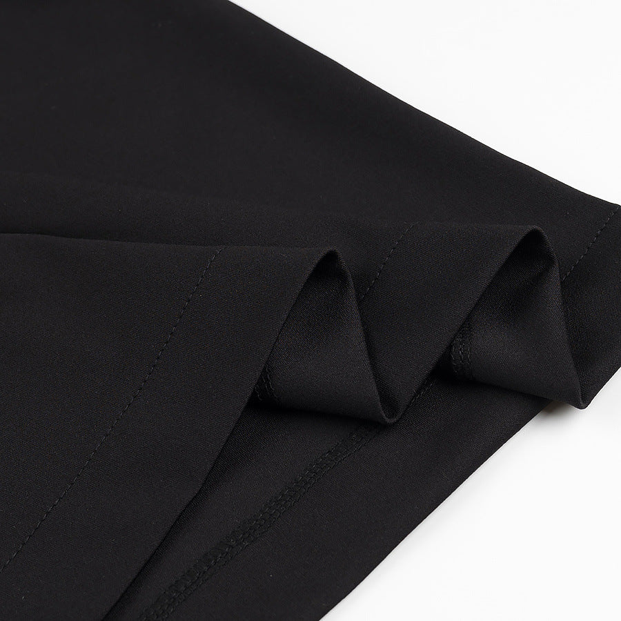 Two-Piece Fashion Rose Black Knitted Sets