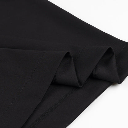 Two-Piece Fashion Rose Black Knitted Sets