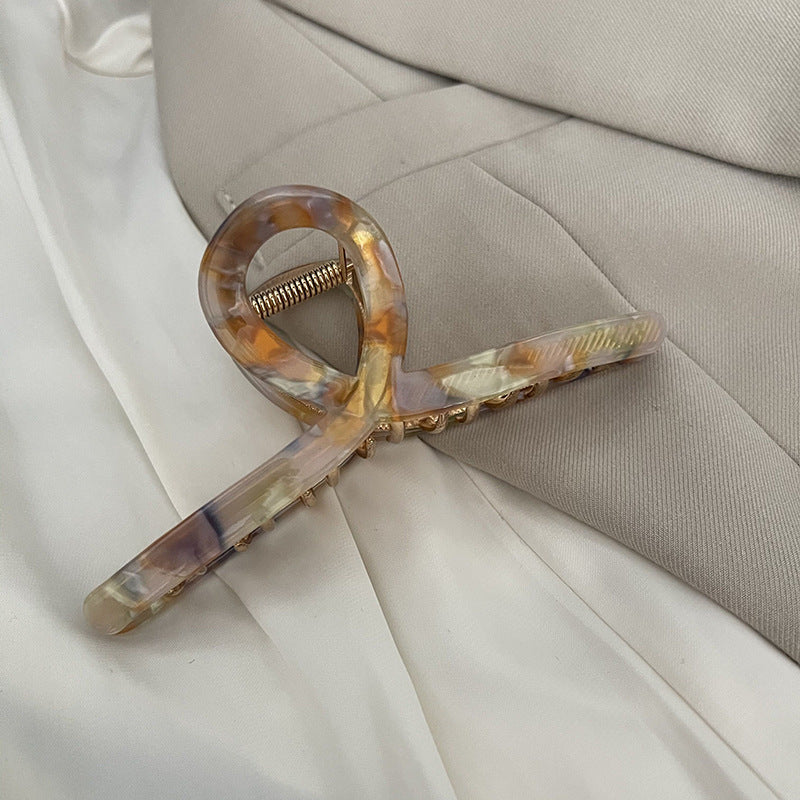 Large Cross Simple Metal Hair Claws