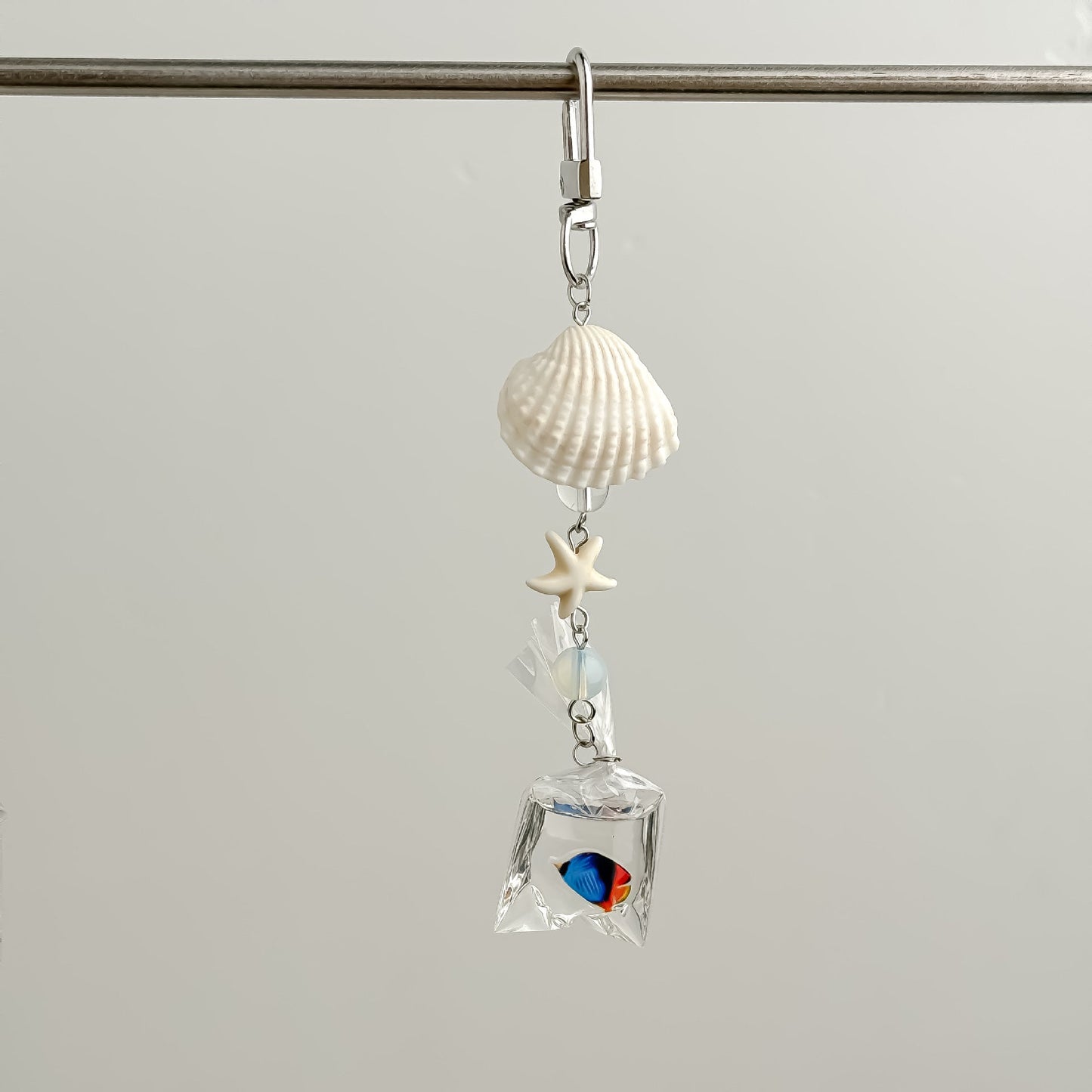 Cute Seashell Fish Keychain Bag Charm
