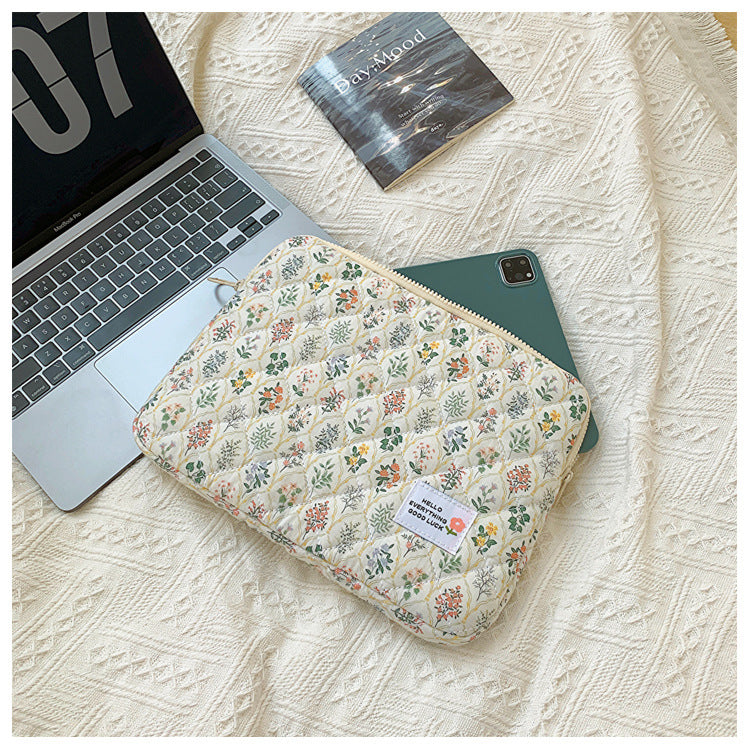 Flower Love Print Cute Laptop Ipad Bag