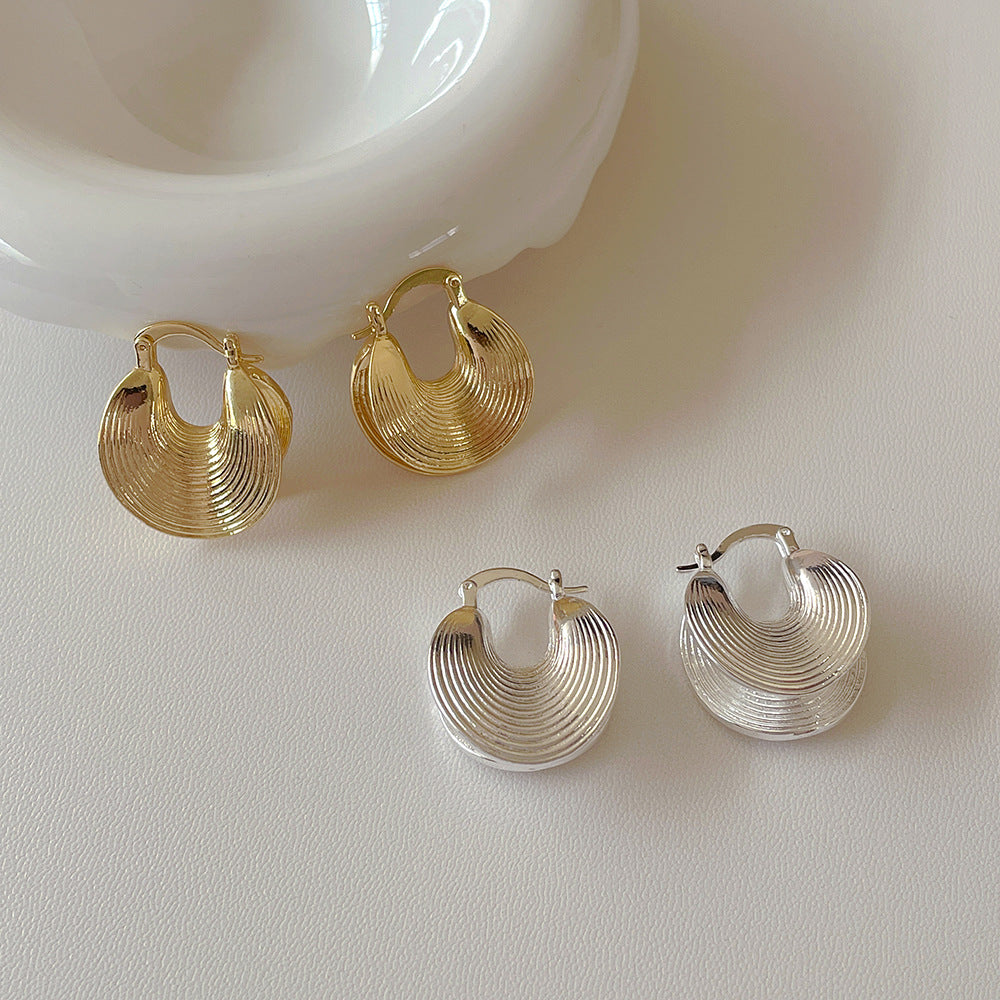 Simple Irregular Elegant Round Hoop Earrings