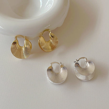 Simple Irregular Elegant Round Hoop Earrings