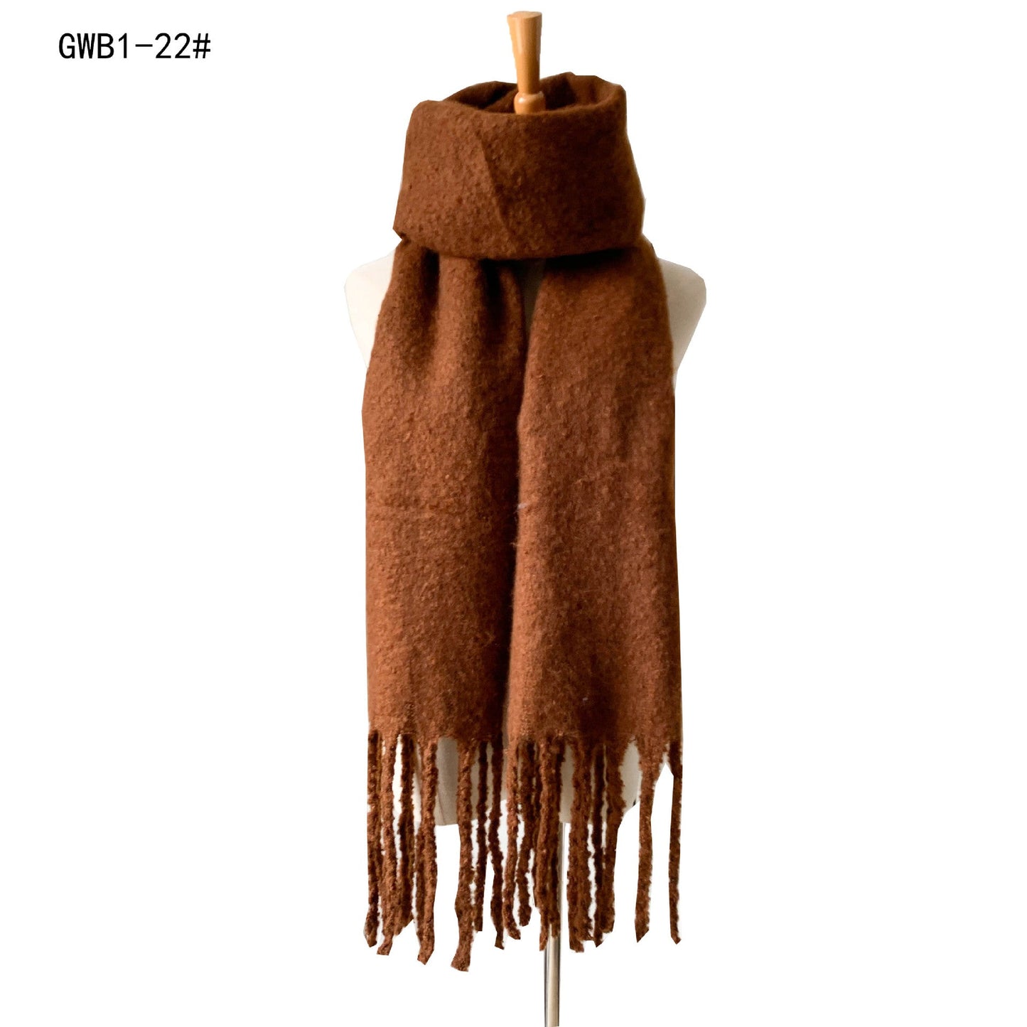 Solid Color Tassel Soft Scarves