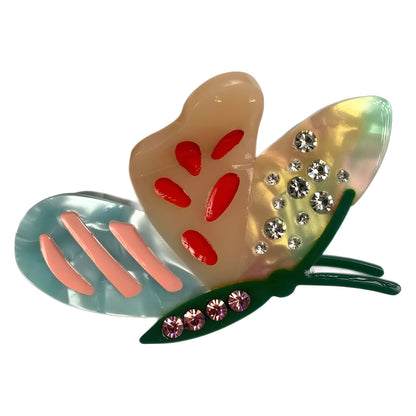 Colorful Butterfly Rhinestone Hair Claws