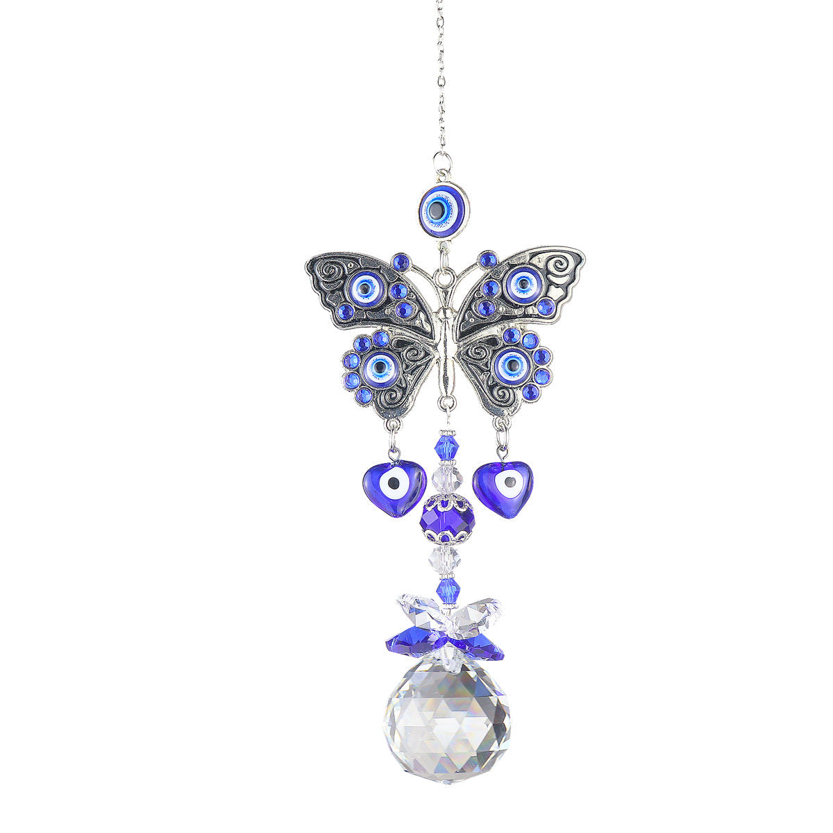 Butterfly Evil Eye Crystal Rhinestone Sumcatcher