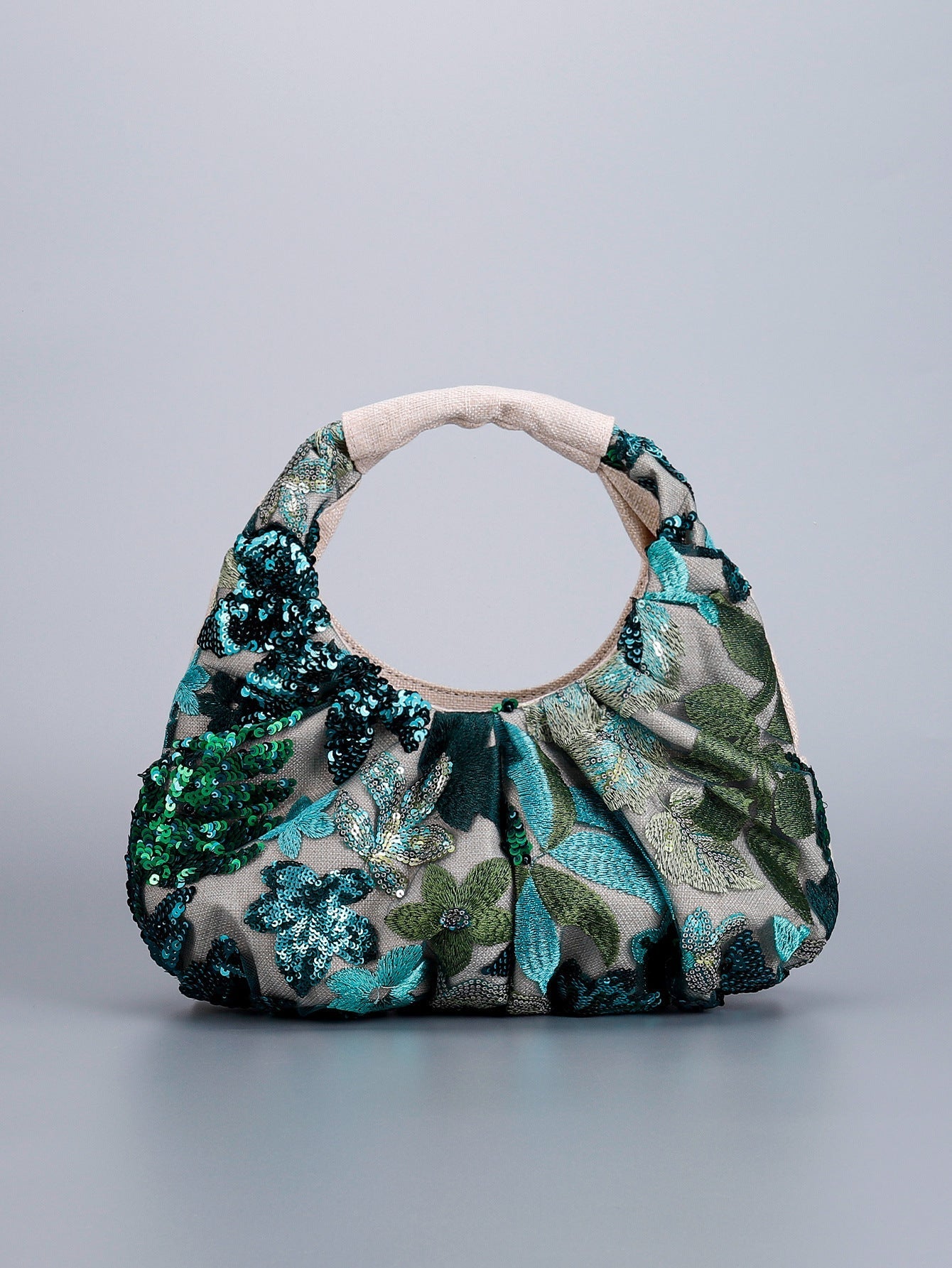 Elegant Sequin Embroidered Handbag