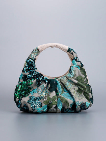 Elegant Sequin Embroidered Handbag
