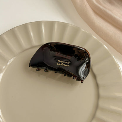 2+Brown Geometries Letter Print Hair Claws