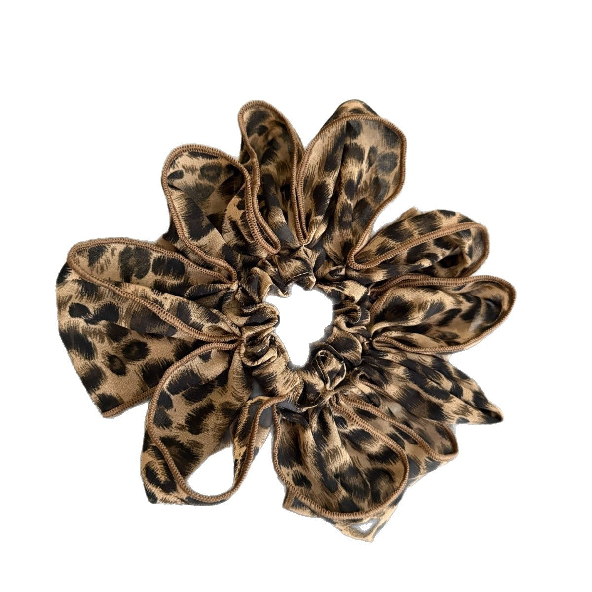 Retro Flower Leopard Print Elastic Hair Scrunchies