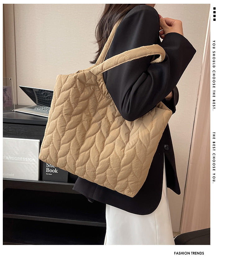 Simple Solid Color Casual Shoulder Bag