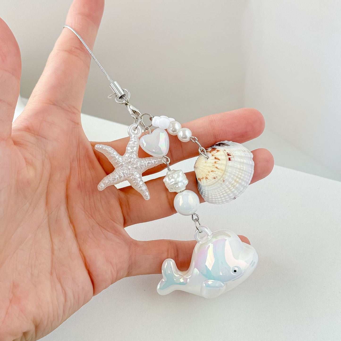 Cute Whale Pendant Keychain Phone Charm