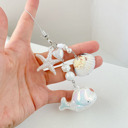 Cute Whale Pendant Keychain Phone Charm