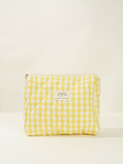 Colorful Plaid Large Capacity Make Up Bag