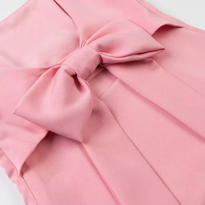 Trendy Solid Color Bowkont Back Sleeveless Top