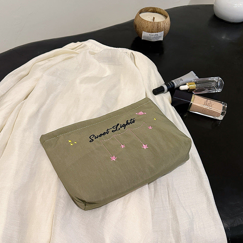 Simple Shining Large Capacity Portable Cosmetic Bag