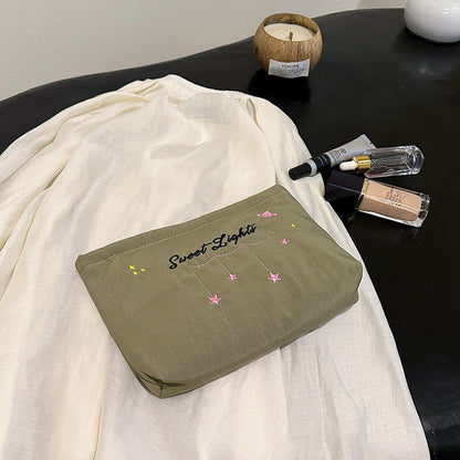 Simple Shining Large Capacity Portable Cosmetic Bag