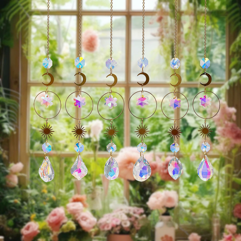 Snowflake Colorful Hanging Crystal Decoration