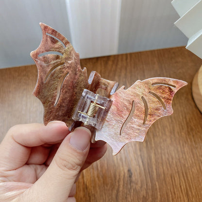 Gothic Halloween Bat Colorful Hair Claw