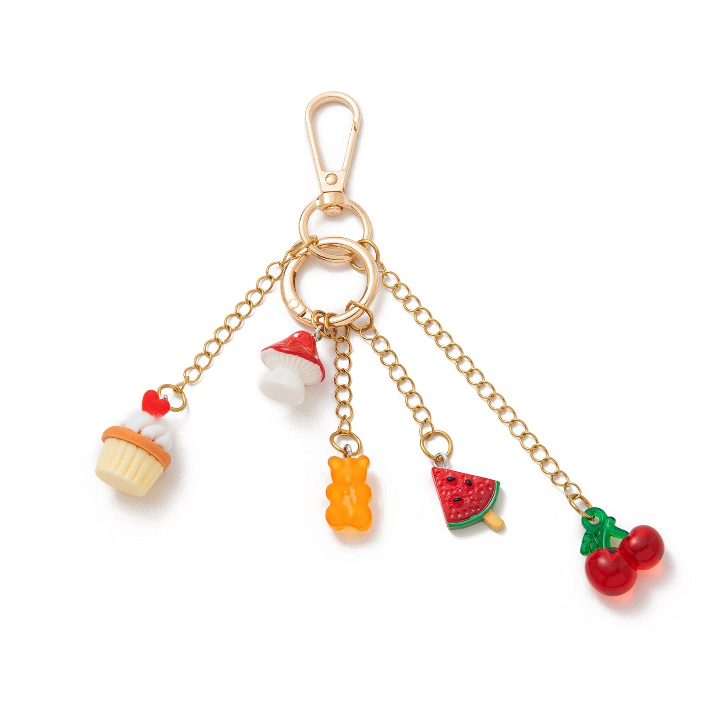 Cute Colorful Beaded Acrylic Keychain Bag Charm