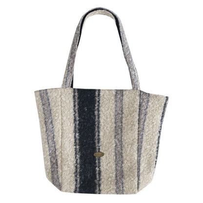 Plaid Striped Color Block Large Capacity Tote Bag