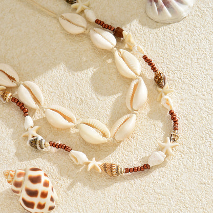 Bohemian Fashion Shell Conch Layered Necklace