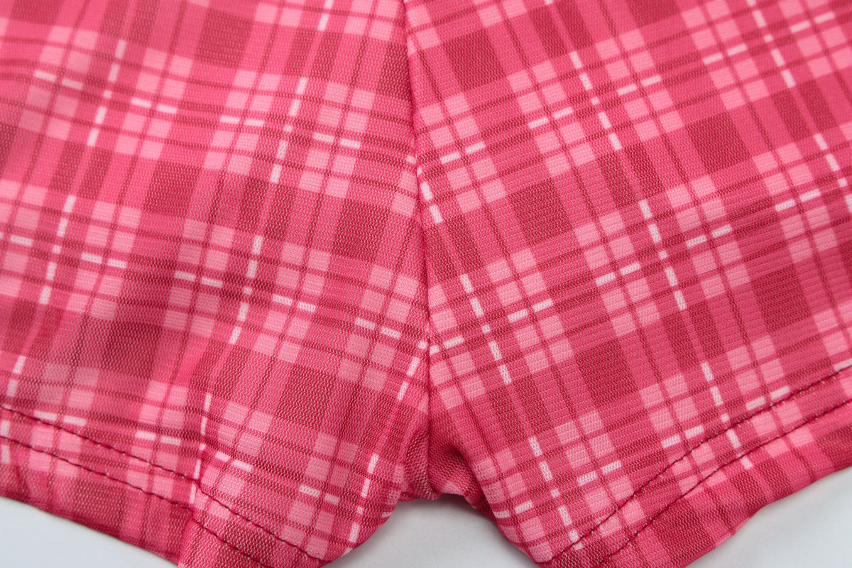 Color Block Pleated Sleeveless Vest Shorts Set