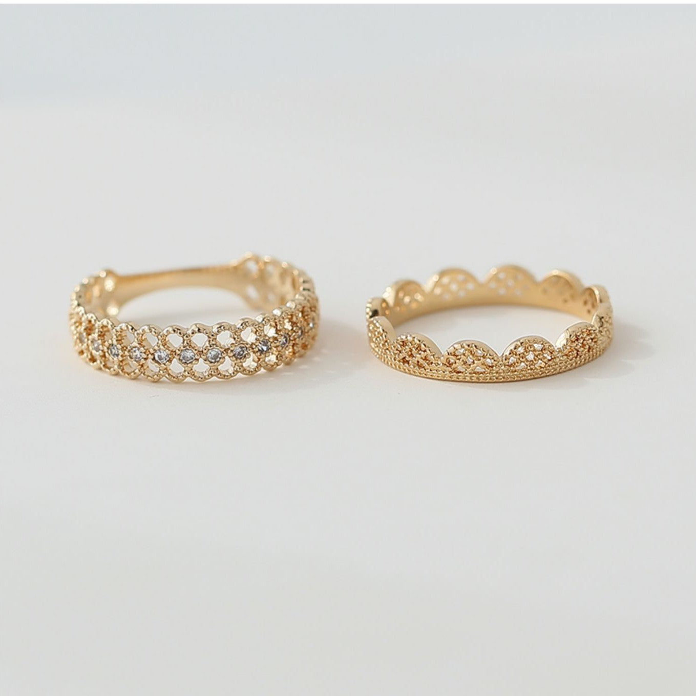 Lace Hollow Rhinestone Vintage Rings