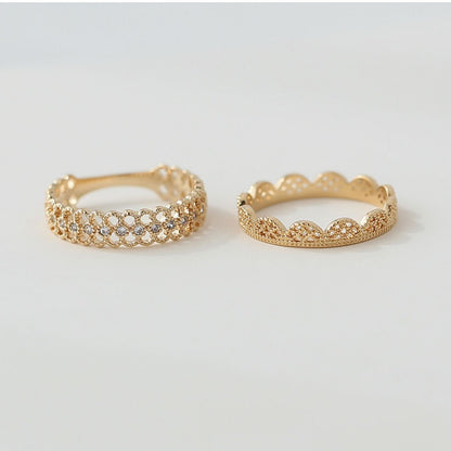 Lace Hollow Rhinestone Vintage Rings