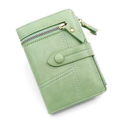Simple Zip Leather Card Cases Wallets