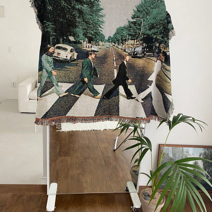 Retro Artistic Beatles Abbey Road Soft Blanket