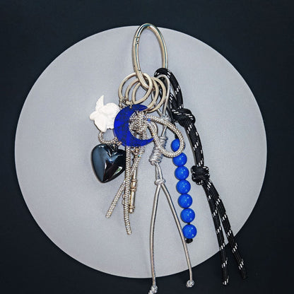 Color Block Beads Keychain Bag Charms