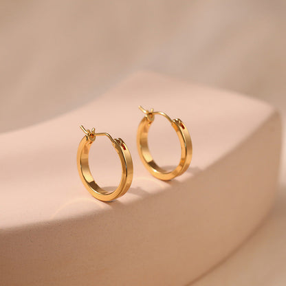 Simple Cool Circle Endless Hoop Earrings