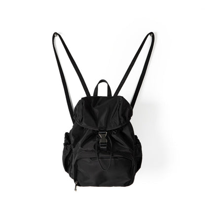 Trendy Solid Color Nylon Drawstring Backpack