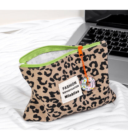 Leopard Print Portable Makeup Bag