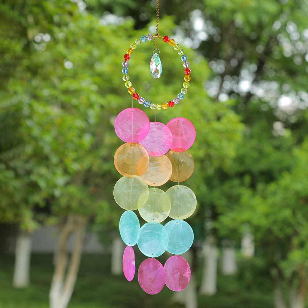 2+Colorful Beaded Shell Suncatcher Hangings