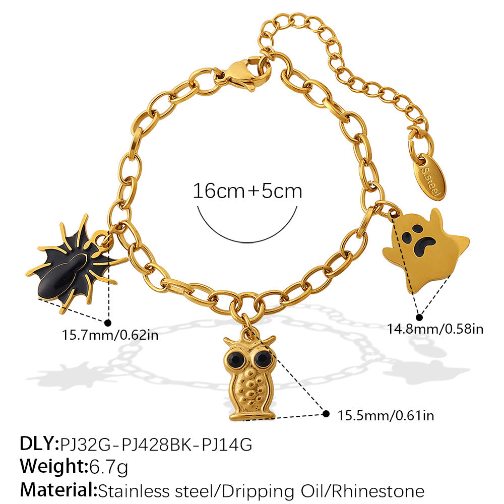 Halloween Ghost Chain Stainless Steel Bracelet