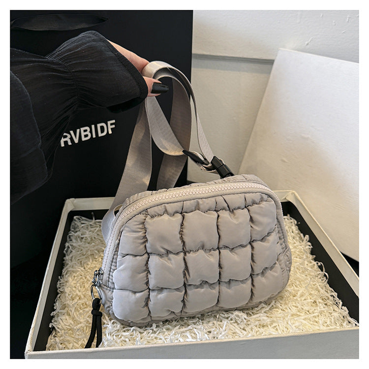 Candy Color Plaid Waist Bag Casual Chest Bag