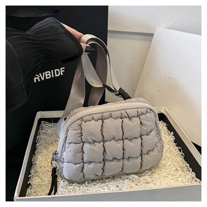 Candy Color Plaid Waist Bag Casual Chest Bag