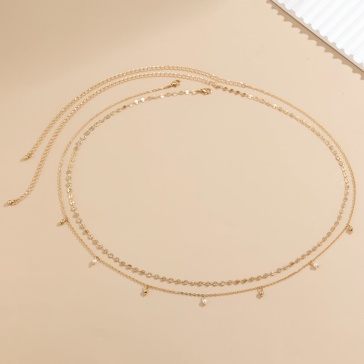 Sexy Pearl Double Layers Waist Chain