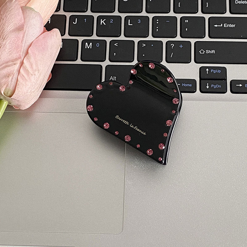 Loved Shape Solid Color Cute Hair Claws