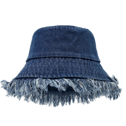Stylish Washed Distressed Denim Bucket Hat