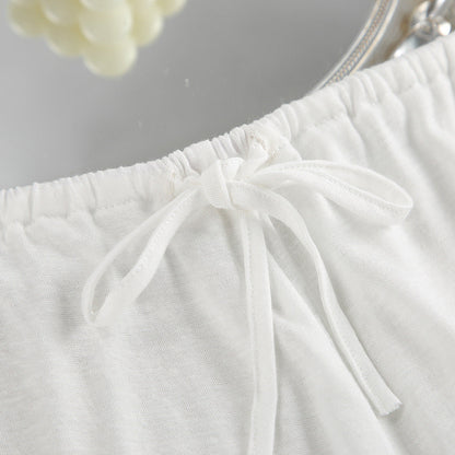 Loose Solid Color Casual Sleepwear Sets