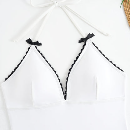 String One Piece Swimwear with Cover