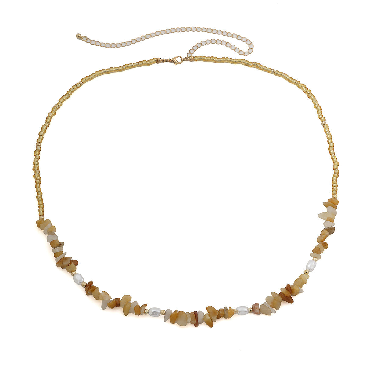 Trendy Crushed Stone Beaded Waist Chain