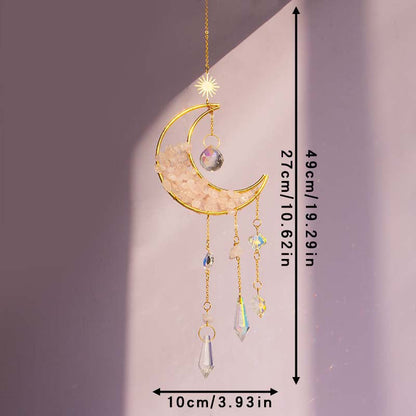 Moon Colorful Hanging Crystal Decoration