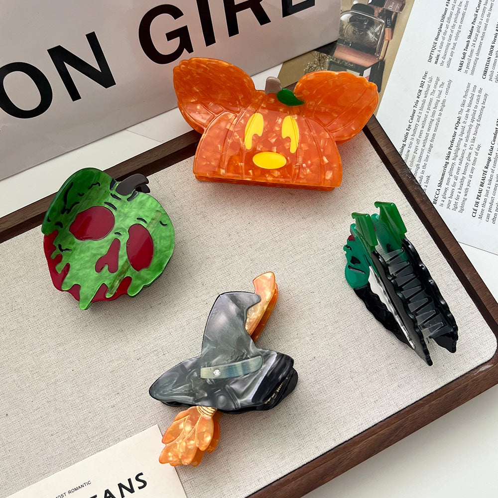 Halloween Funny Cartoon Pumpkin Hair Claw